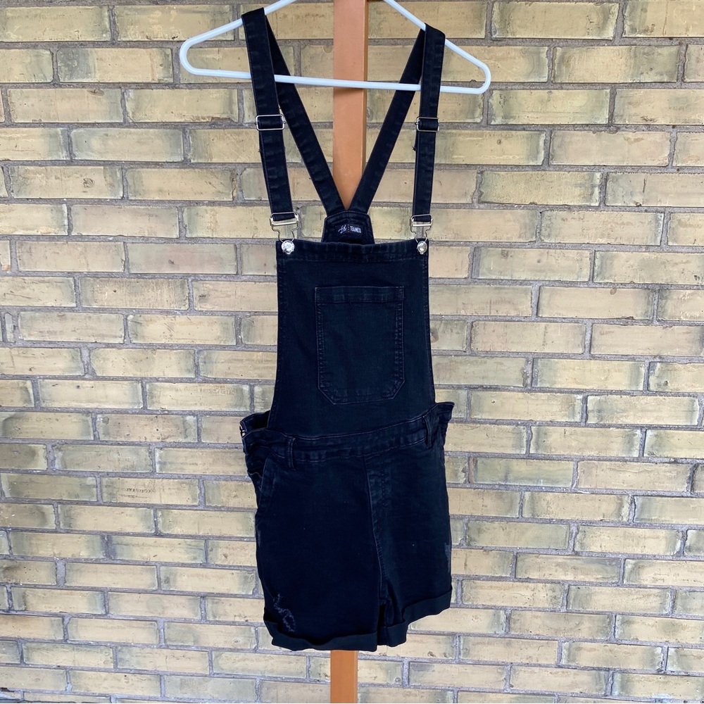 TEAMLTD Black Denim Overalls